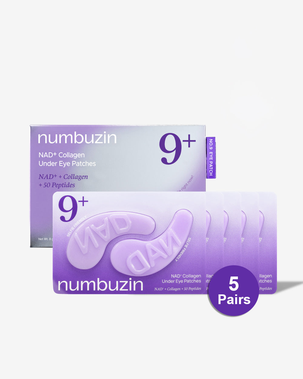 Numbuzin — No.9 NAD+ Collagen Under Eye Patches · 5 paires