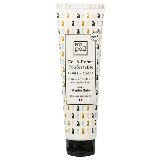 Au Poil Gel à Raser transparent 150ml bisabolol soin barbe Paradermia