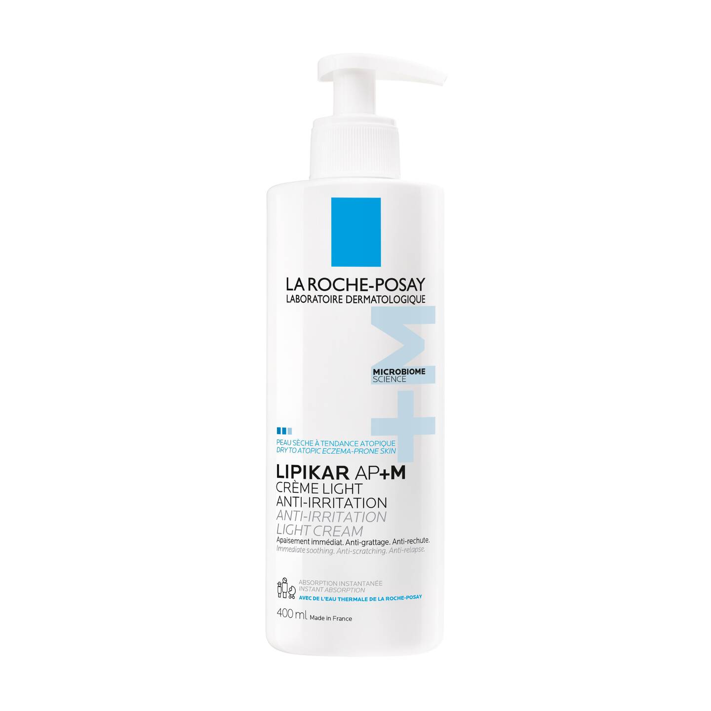 La Roche-Posay Lipikar Crème AP+M 400ml crème hydratante légère sans parfum peaux atopiques ParaDermia