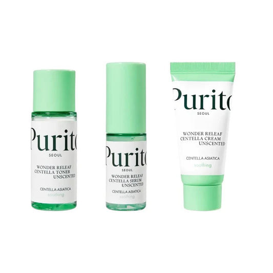 Purito Seoul Wonder Releaf Centella Mini Kit Unscented — coffret trio · ParaDermia