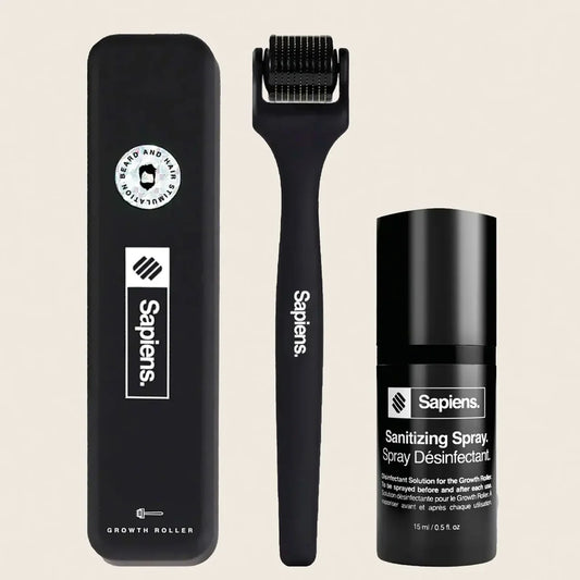 Sapiens Growth Roller Dermaroller barbe cheveux 540 aiguilles titane 0,5mm Paradermia