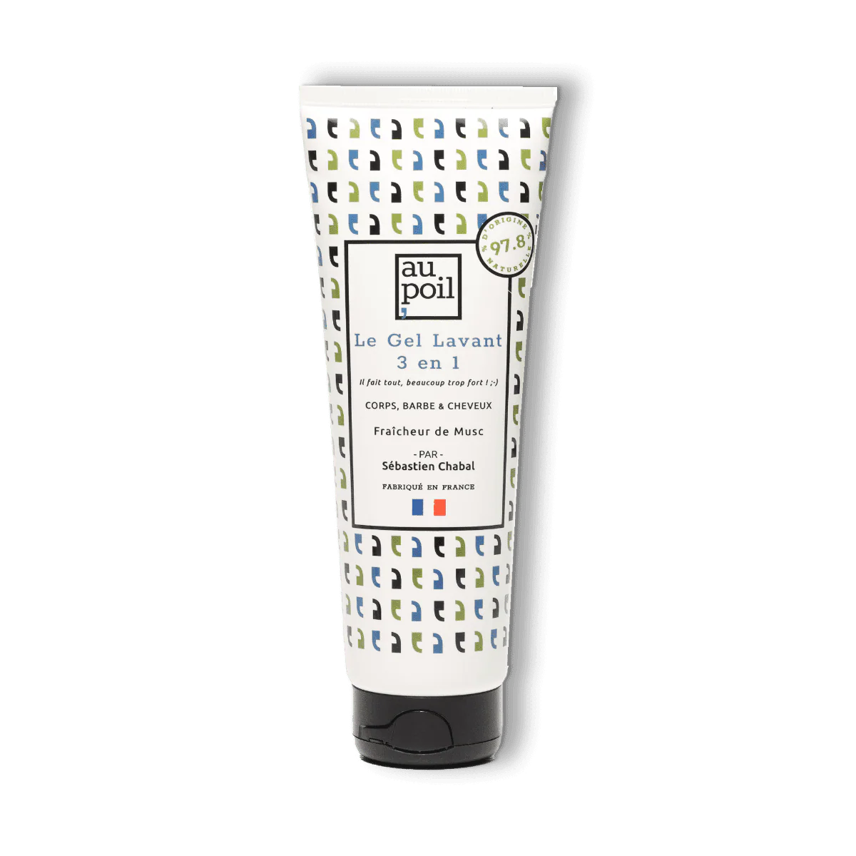 Au Poil Gel Lavant 3en1 corps cheveux barbe 250ml sans sulfate Paradermia