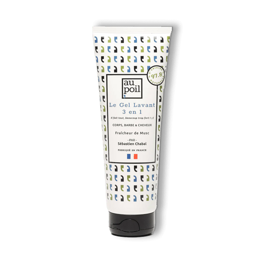 Au Poil Gel Lavant 3en1 corps cheveux barbe 250ml sans sulfate Paradermia