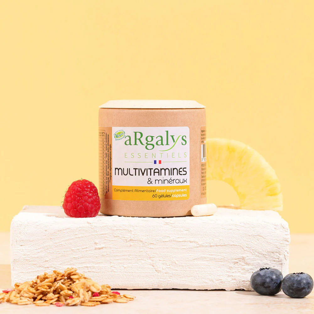 Argalys Multivitamines Minéraux 60 gélules 2 mois cure DLUO 07/27