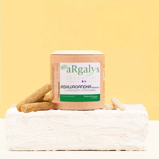 Argalys — Cure 3 mois Ashwagandha KSM-66® + Magnésium & L-Tryptophane · Stress & Sommeil · -10%