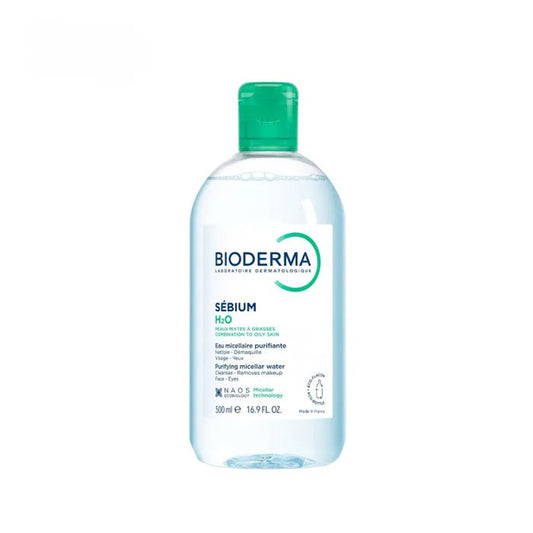 Bioderma Sébium H2O 500ml eau micellaire purifiante peaux grasses mixtes Fluidactiv ParaDermia