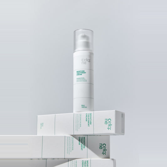 celq:ne Moisture Treatment Cream 50 ml, flacon-pompe airless et etuis empiles