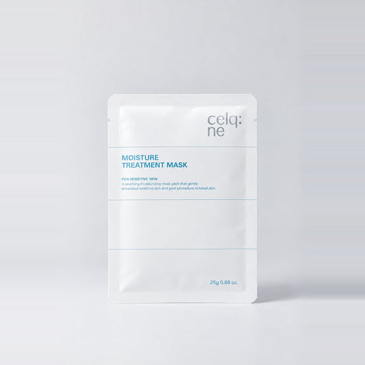 Masques celq:ne Moisture Treatment, boîte de 5 sachets, fond clair