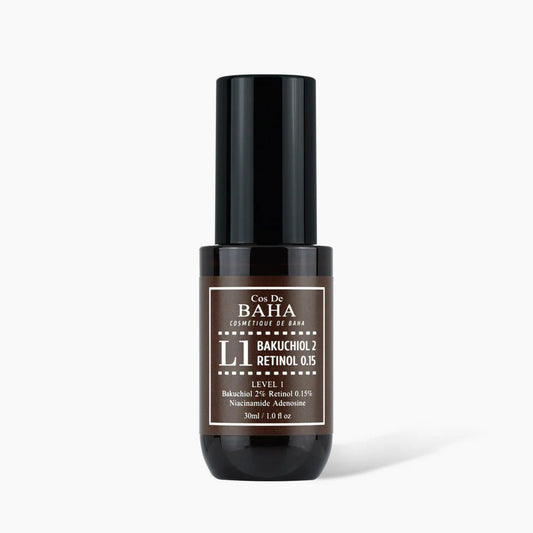 Cos De Baha L1 Sérum Bakuchiol 2% Rétinol 0,15% — flacon compte-gouttes 30 ml · ParaDermia
