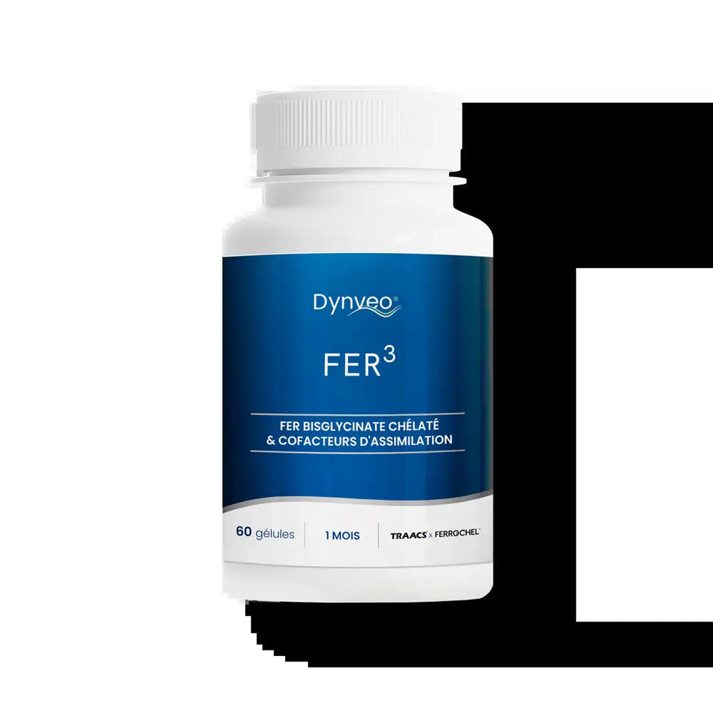 Dynveo — Cure 3 mois Complexe Fer & Vitamine C : Fer³ 60 gélules · -10%