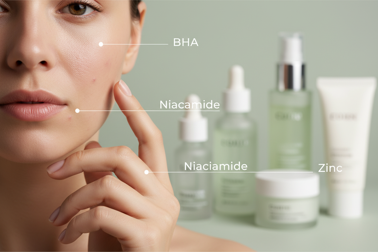 Editorial Banner – Acne-Prone Skin BHA Niacinamide Zinc