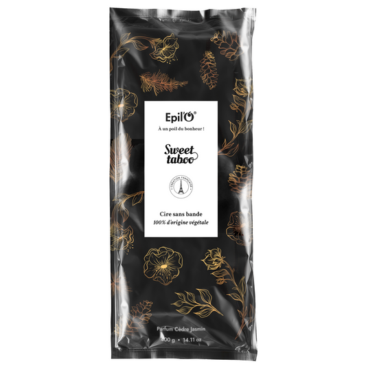 Epil'O Cire Sweet Taboo Cèdre Jasmin 400g sachet épilation Epiloderm Paradermia