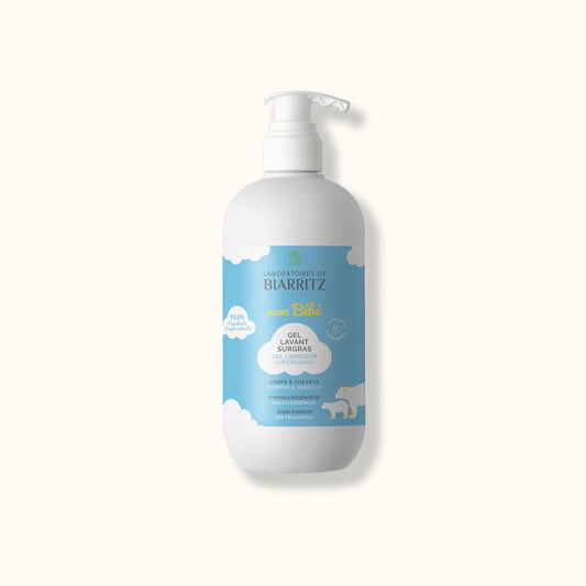 Laboratoires de Biarritz Gel Lavant Surgras Bébé 200ml sans parfum certifié bio COSMOS ORGANIC