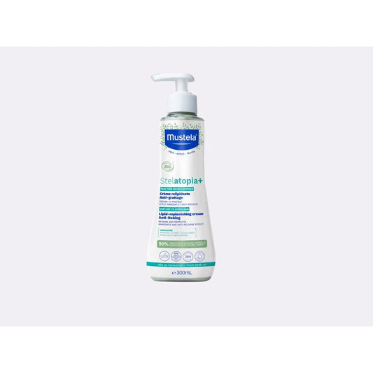 Mustela Stelatopia+ Crème Relipidante Anti-Grattage BIO 300ml packshot peau atopique